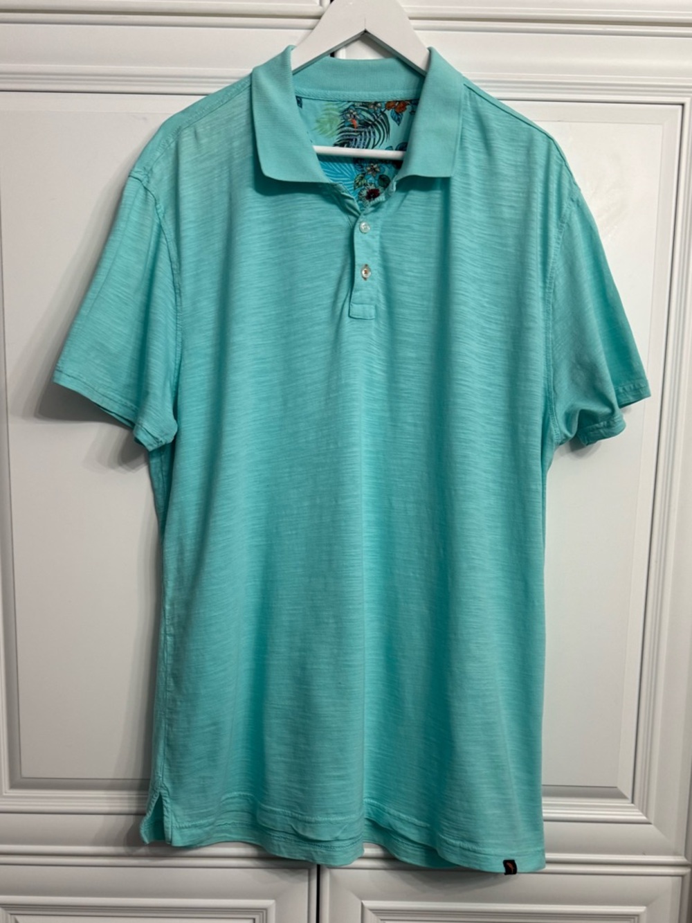 Margaritaville Men’s XL Blue Short Sleeve Island Reserve Lightweight Polo Shirt